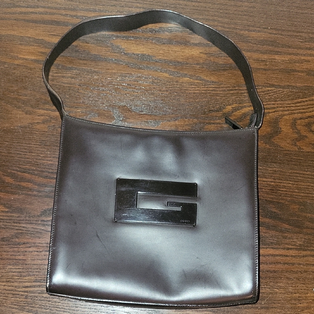 Gucci Black Leather Shoulder Bag Rehab